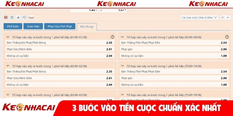 3 bước vào tiền cược chuẩn xác nhất