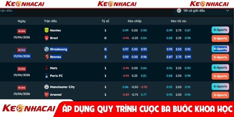 Áp dụng quy trình cược ba bước khoa học