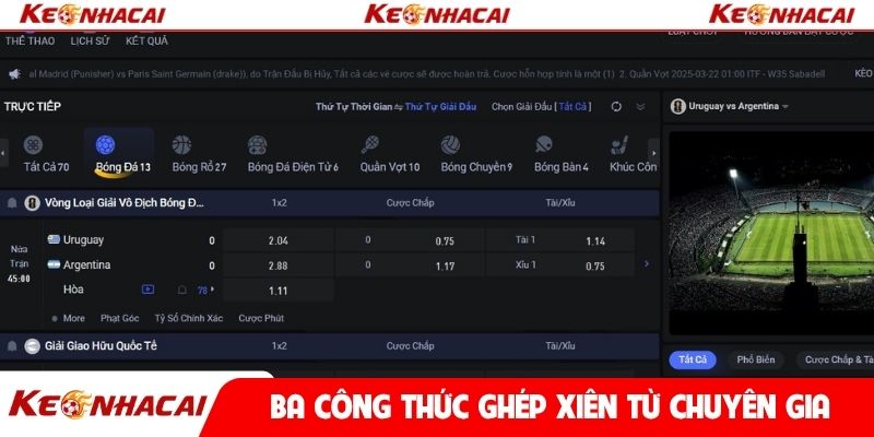 Ba công thức ghép xiên từ chuyên gia
