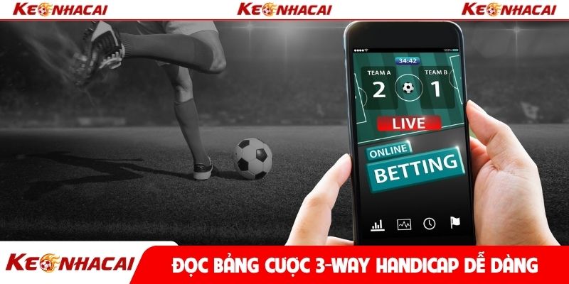 Đọc bảng cược 3-way Handicap dễ dàng