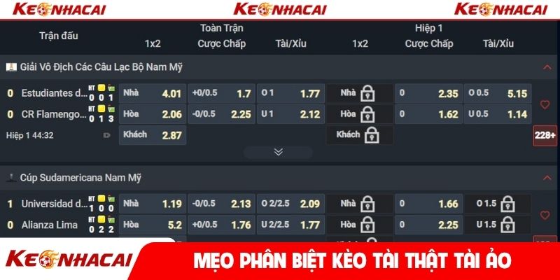 Mẹo phân biệt kèo Tài thật Tài ảo