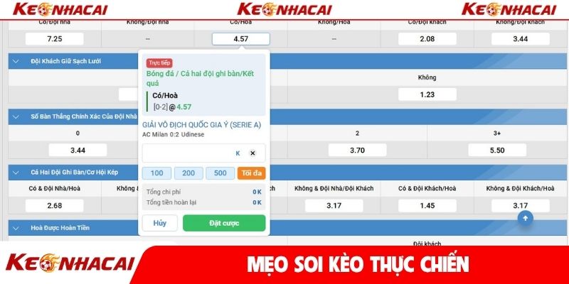 Mẹo soi kèo thực chiến
