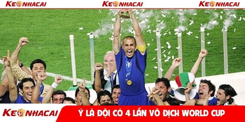 Ý là đội có 4 lần vô địch World Cup